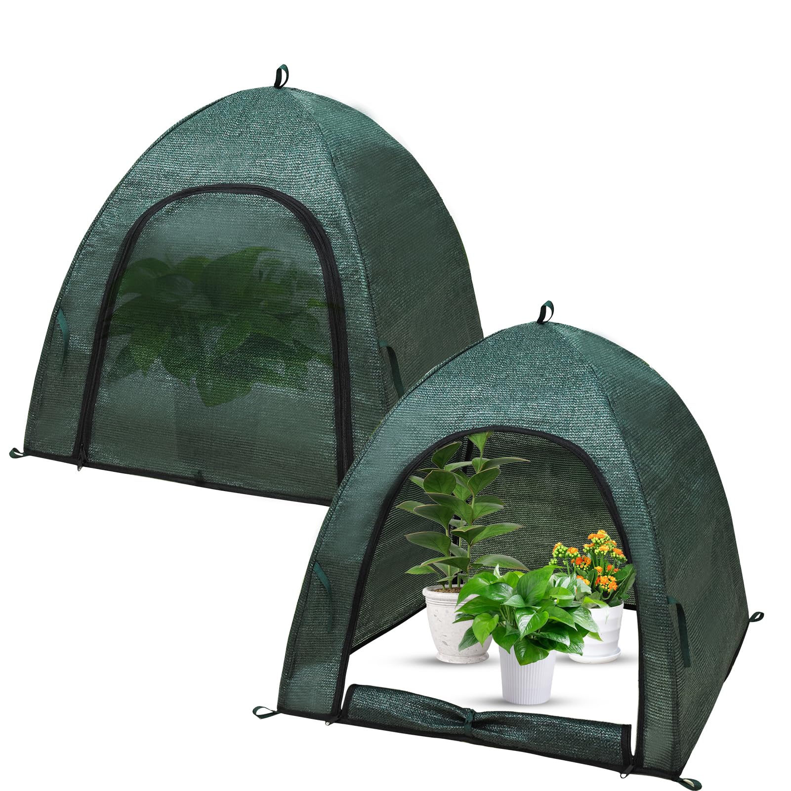Photo 1 of 2PCS Plant Shade Tent, 22x22x22 Inch Garden Shade Tent UV Resisitant Plant Sunshade Cover Sun Blocker Plant Cover Tent Green Plant Sun Protection Tent Protect Outdoor Plants from Animals