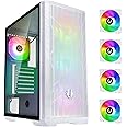 BitFenix Nova Mesh SE 4ARGB High Airflow PC Gaming Case Premium White-GPU Support 357mm- AIO Support 360mm-6+6 Controller (LED/PWM System) Aura SYNC/Mystic Light/RGB Fusion 2.0/Polychrome SYNC