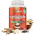 WELLIXIR Ashwagandha Capsules - 10% Withanolides, Root Powder Extract, Herbal Supplement to Help Support a Natural Stress Relief, Sleep, Focus - 1500mg, for Men and Women -120 Count