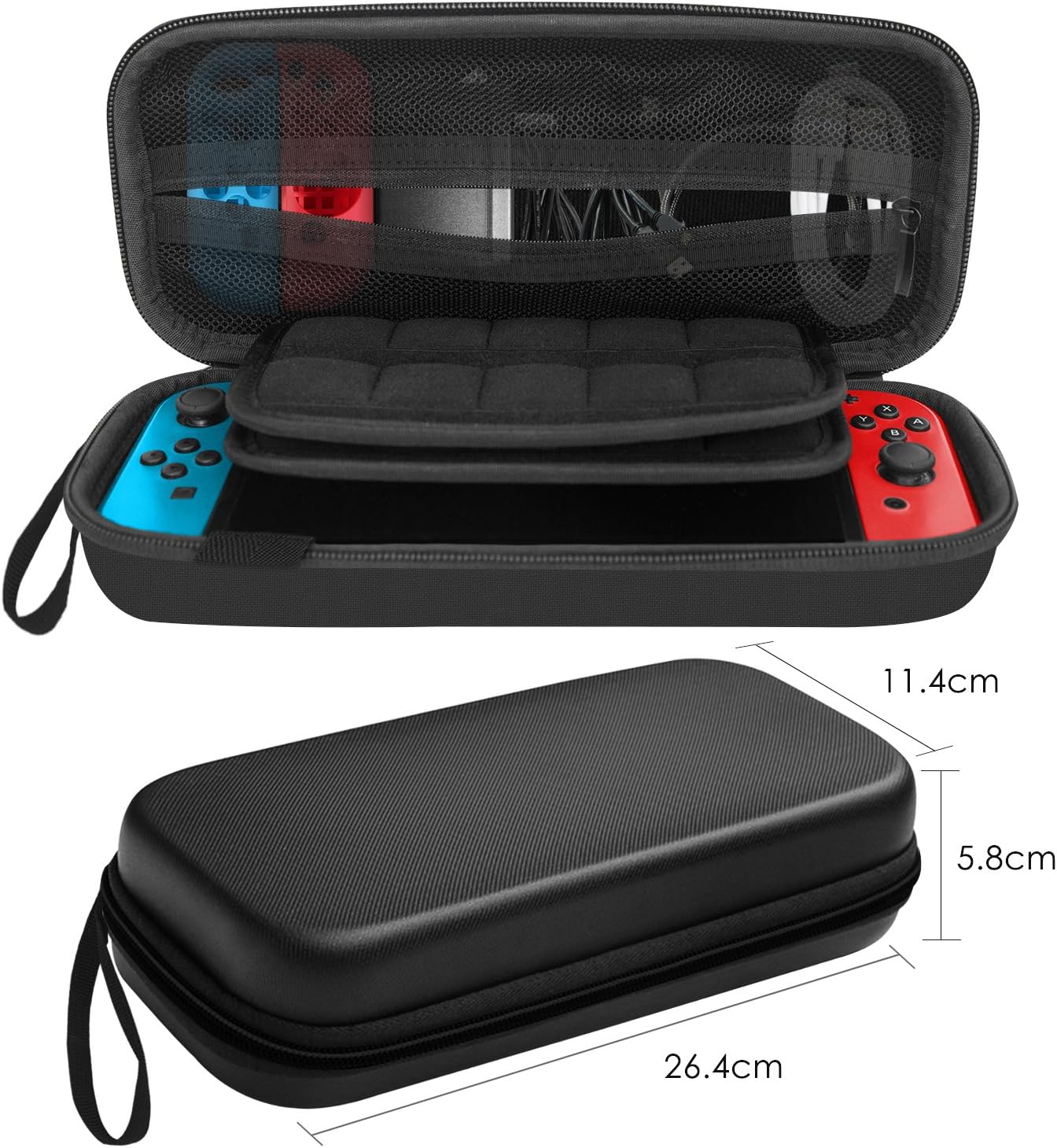 JETech Carrying Case for Nintendo Switch 2017 Model with 20 Game Cartridge Holders, Black - Image 3