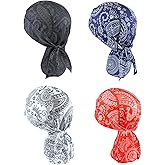 Cooling Helmet Liners - Do Rag Skull Caps for Men - Cooling Head Wraps, Hard Hat Liner - Motorcycle Pirate Bandana