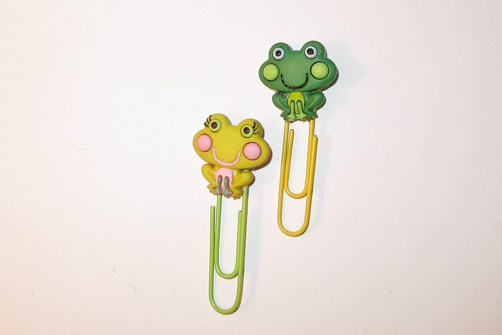 Fun Frog Paper Clips for Planners, Organizers, Filofax