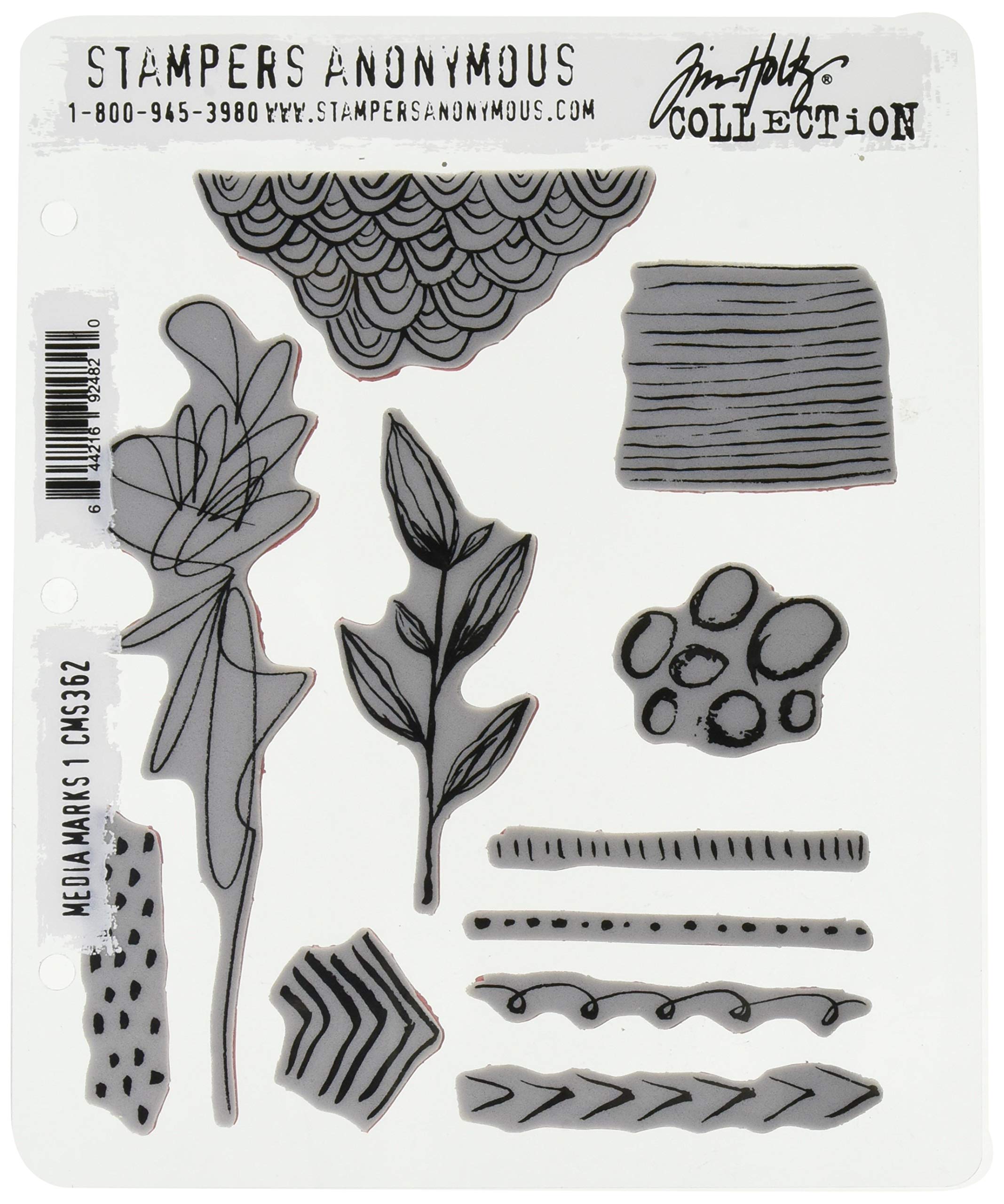 Stampers Anonymous Cling RBBR Stamp Set Media MRK1, Rubber, None, One Size
