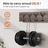 susswiff Black Door Hooks for Hanging Coat 10KG Max 6 Pack Aluminum view 2