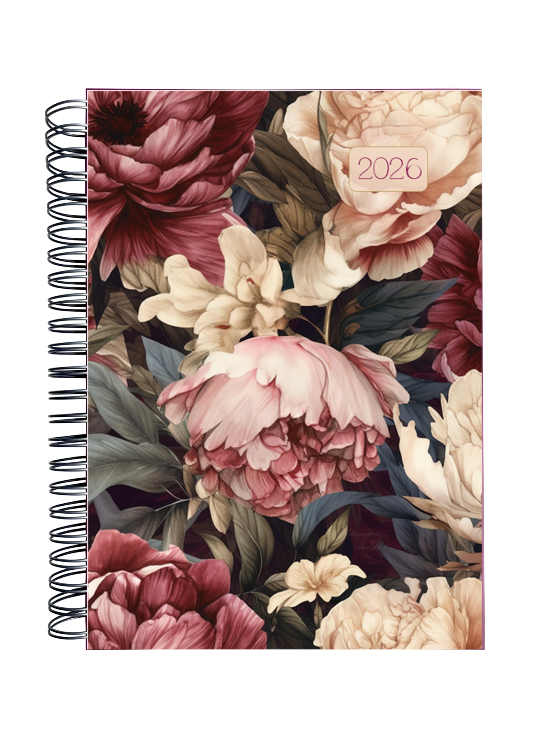 2025 The BIG Thickness - Calendar DIN A4 from edition cumulus - Ideal for the office - Spiral binding - One full A4 page space per day - Daily calendar (floral splendor)