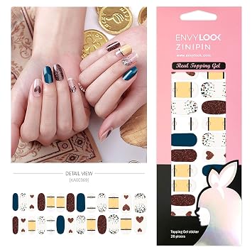 Amazon Envylookxzinipin 長持ちするジェルネイルシール 貼る
