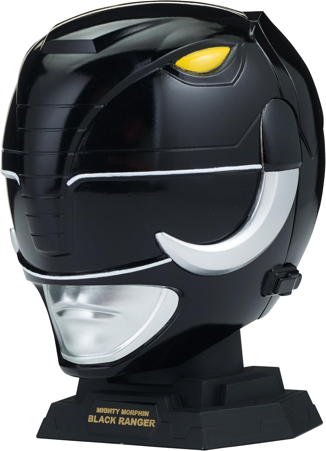 Amazon Com Power Rangers Legacy Mighty Morphin Black Ranger Helmet Display Set Toys Games
