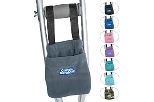 CRUTCH COMFORT Universal 2-Pocket Crutch Pouch Bag Pocket (Gray)