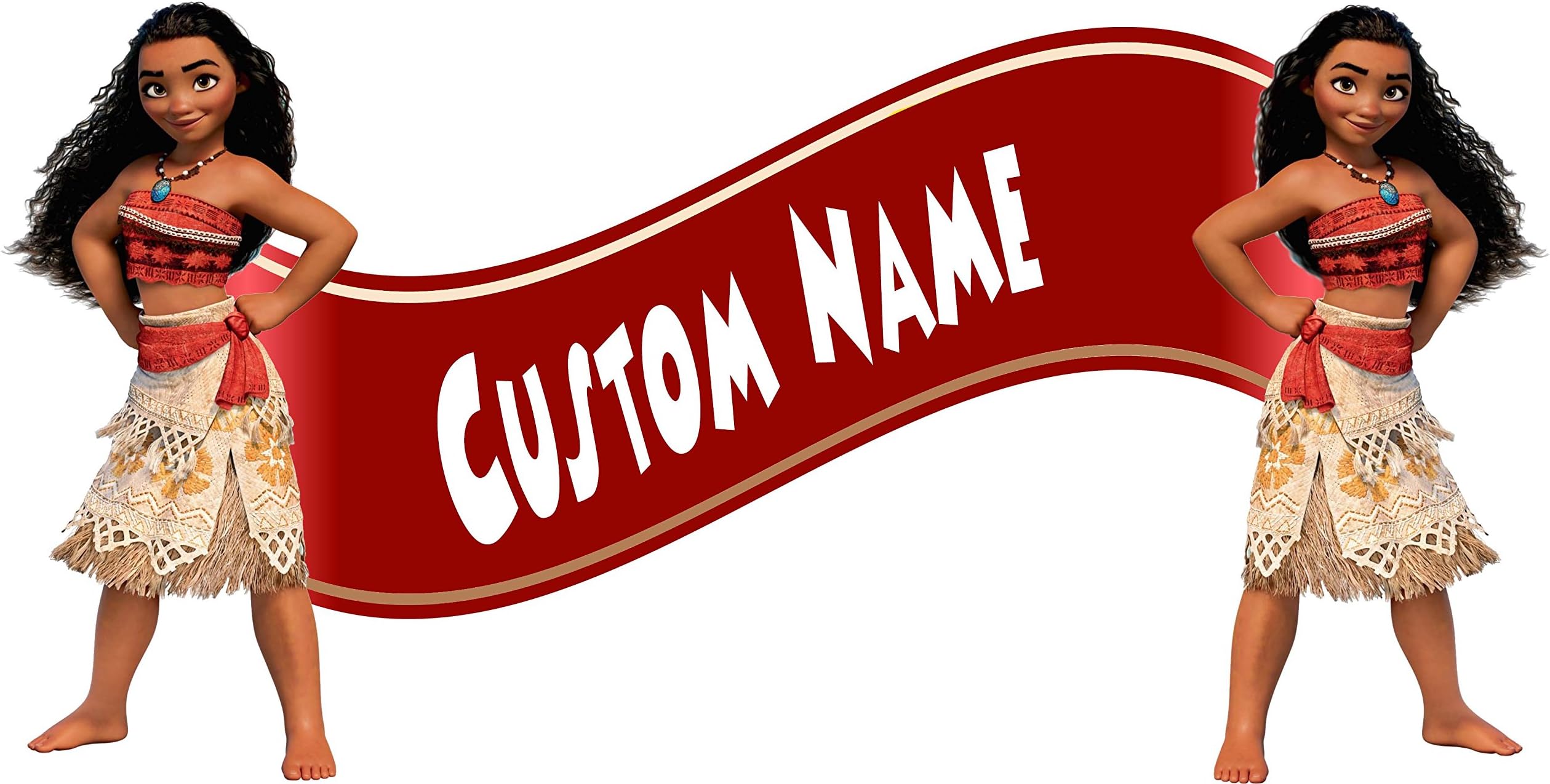 Moana Wall Banner - Custom Name