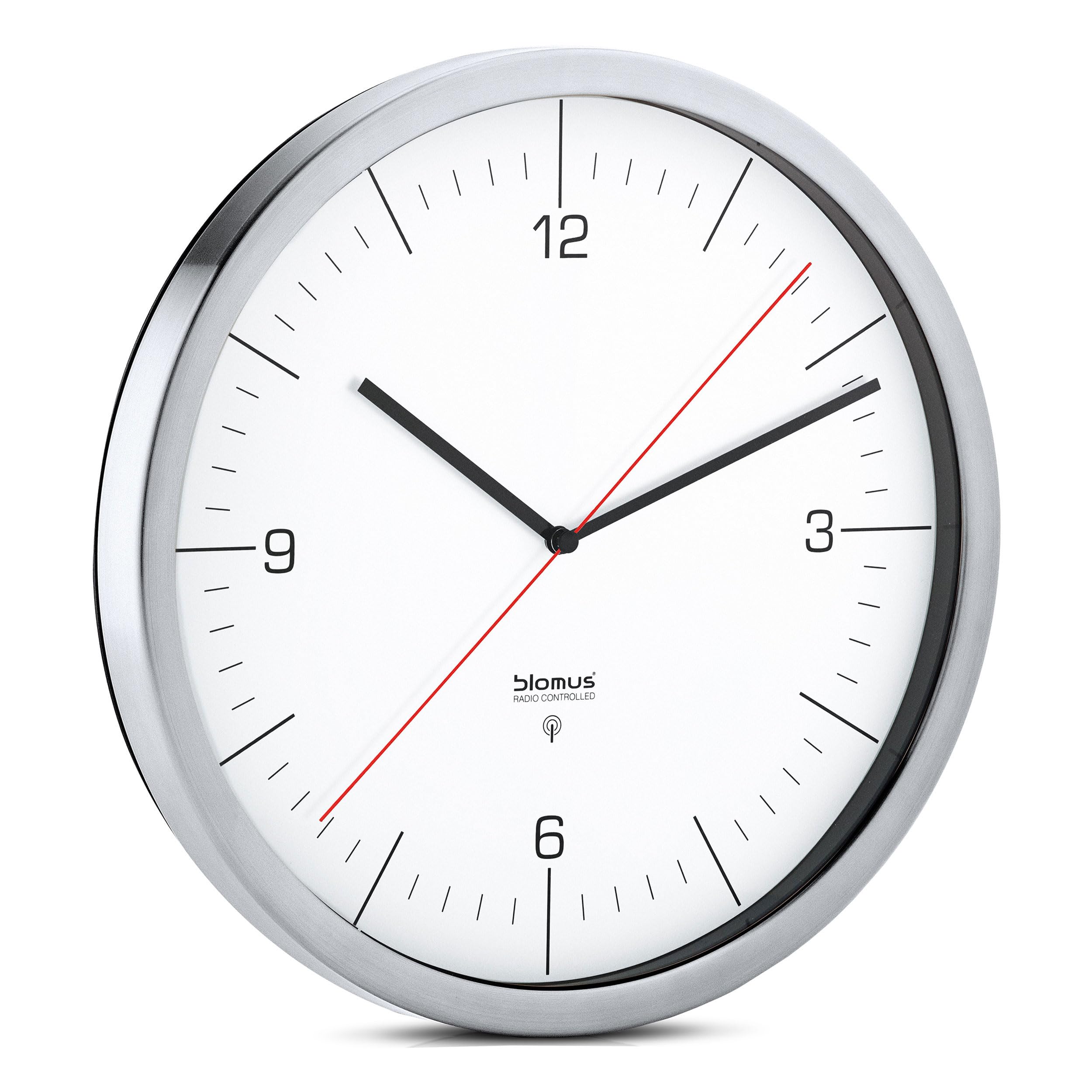 blomus "Crono Radio-Controlled Clock, White, 30.5 cm
