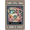 Targa Metallo Vintage 20x30 Cm Con Scritta "Every Little Thing Is Gonna Be Alright" – Decorazione Retrò Per Bar, Taverna O Camera Da Letto