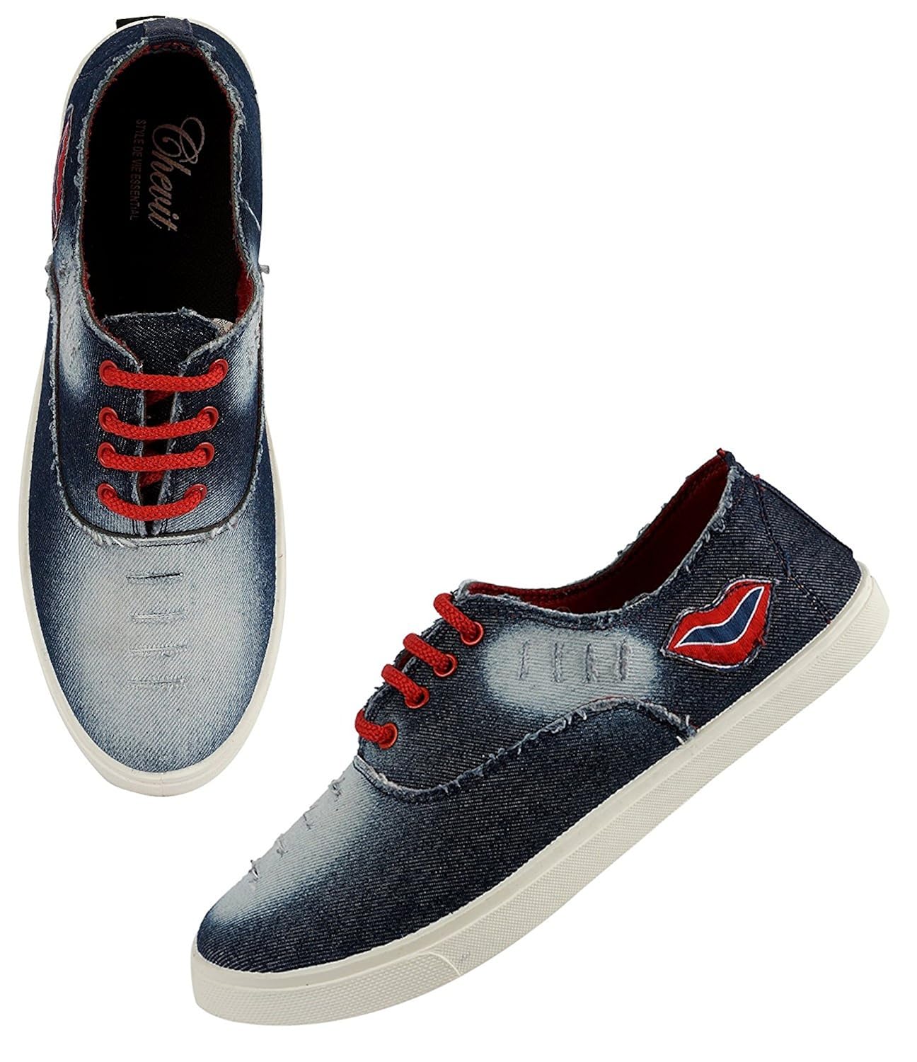 chevit women's denim sneakers shoes (casual shoes)