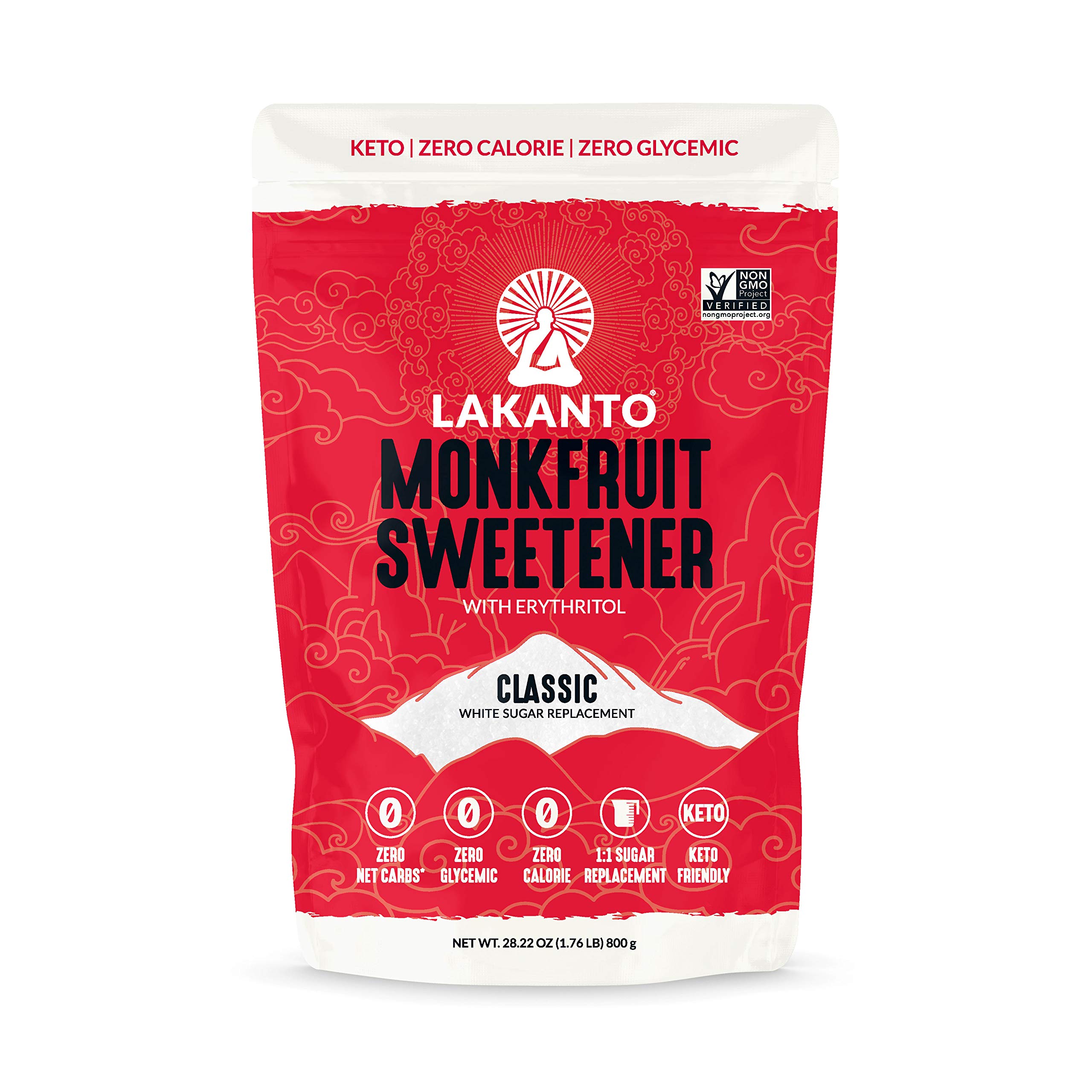 Lakanto Monkfruit Sweetener 11 White Sugar Substitute, Zero Calorie