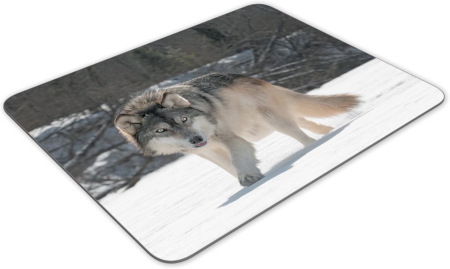 Wild Wolf Mouse Mat Pad - Animal Wolves Predator Computer #13159, Multicolor - Image 4