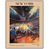 K&amp;L DESIGN CO. Retro Vintage New York Wall Art Print - 11x14 Unframed Poster - New York City Souvenirs, Cute Trendy Colorful Wall Decor (Knicks at the Garden, 11x14)