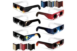 yohica Solar Eclipse Glasses Approved 2024（60 Pack, ISO and CE Certified Optical Quality Safe Shades for Direct Sun Viewing for Solar Eclipse