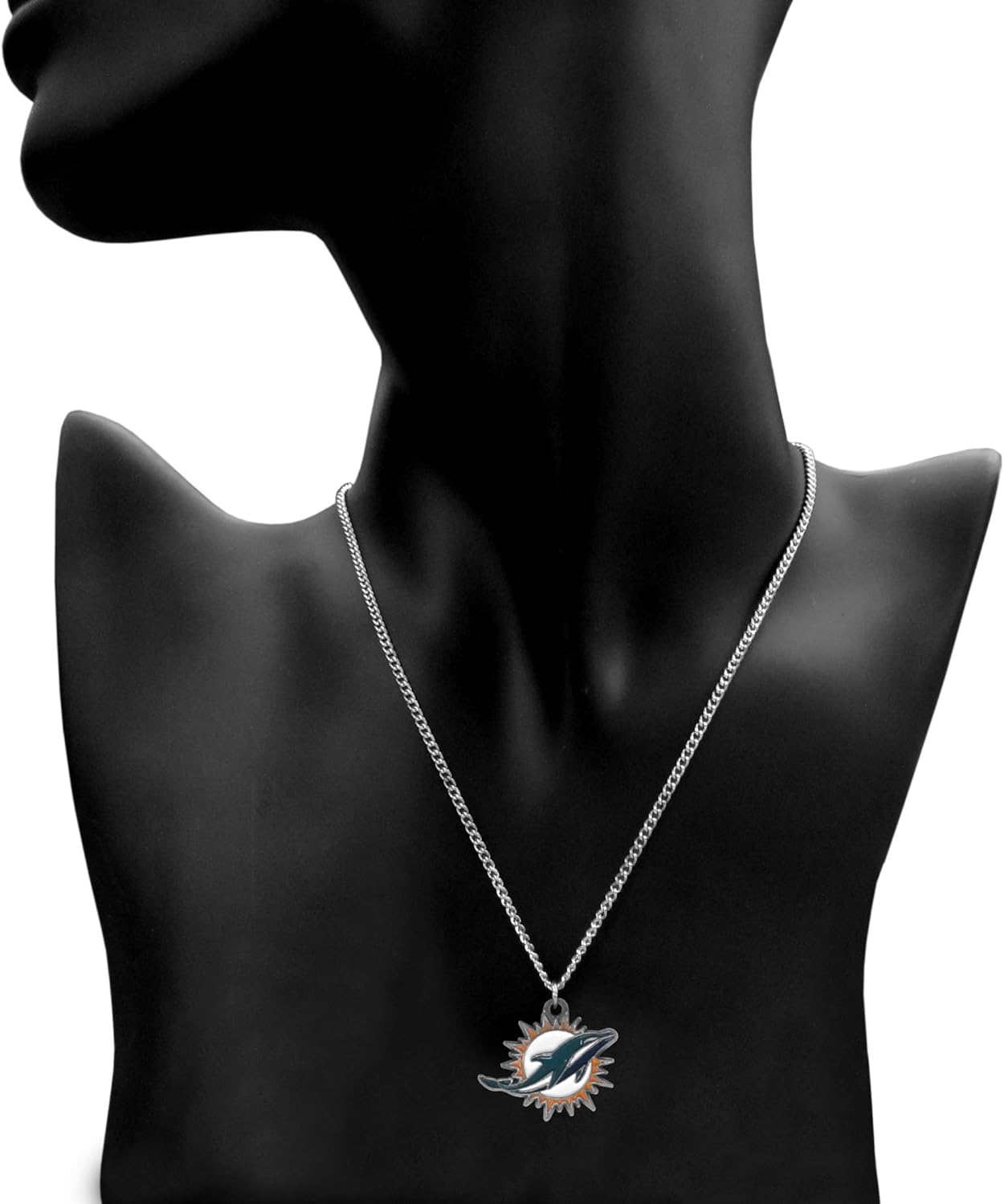 NFL Siskiyou Sports Fan Shop Miami Dolphins Chain Necklace 22 inch Team Color : Sports Fan Necklaces : Sports & Outdoors