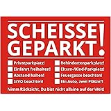 Scheisse Geparkt Lustiges Set Aus 2 Blöcken Rot Weiss Für