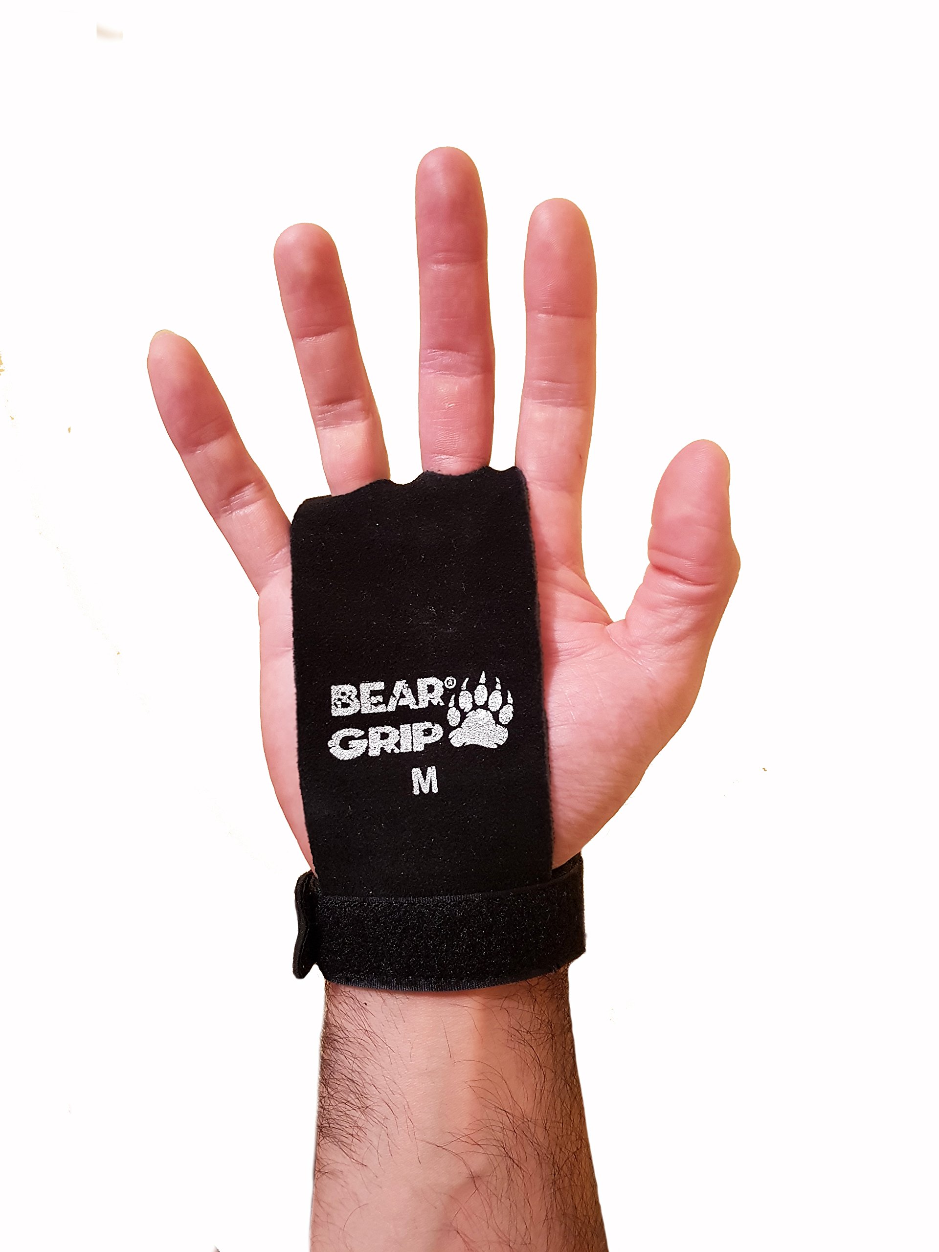 BEAR GRIP - Crossfit Grip Leather (Leather Black 2 Hole, XL)