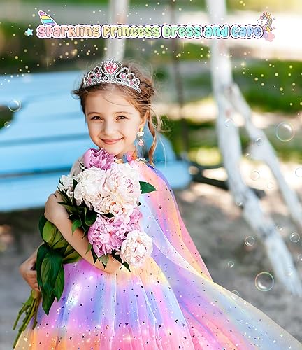 Light up Princess Dress up Clothes for Little Girl, Unicorn