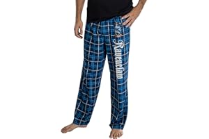 INTIMO Harry Potter Men's House Crest Plaid Lounge Pajama Pants - All 4 Houses Gryffindor, Ravenclaw, Slytherin, Hufflepuff