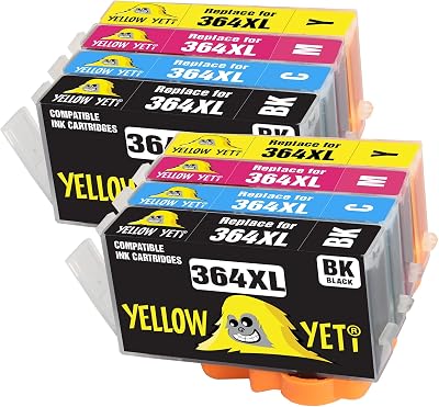 YELLOW YETI 364XL Ink Cartridges for HP Photosmart 5520 6520 7520 Deskjet 3070A