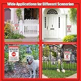 Photect Beware of the Dog Sign Tin Sign Red 7.9 x 11.8 Outdoor Gate view 5