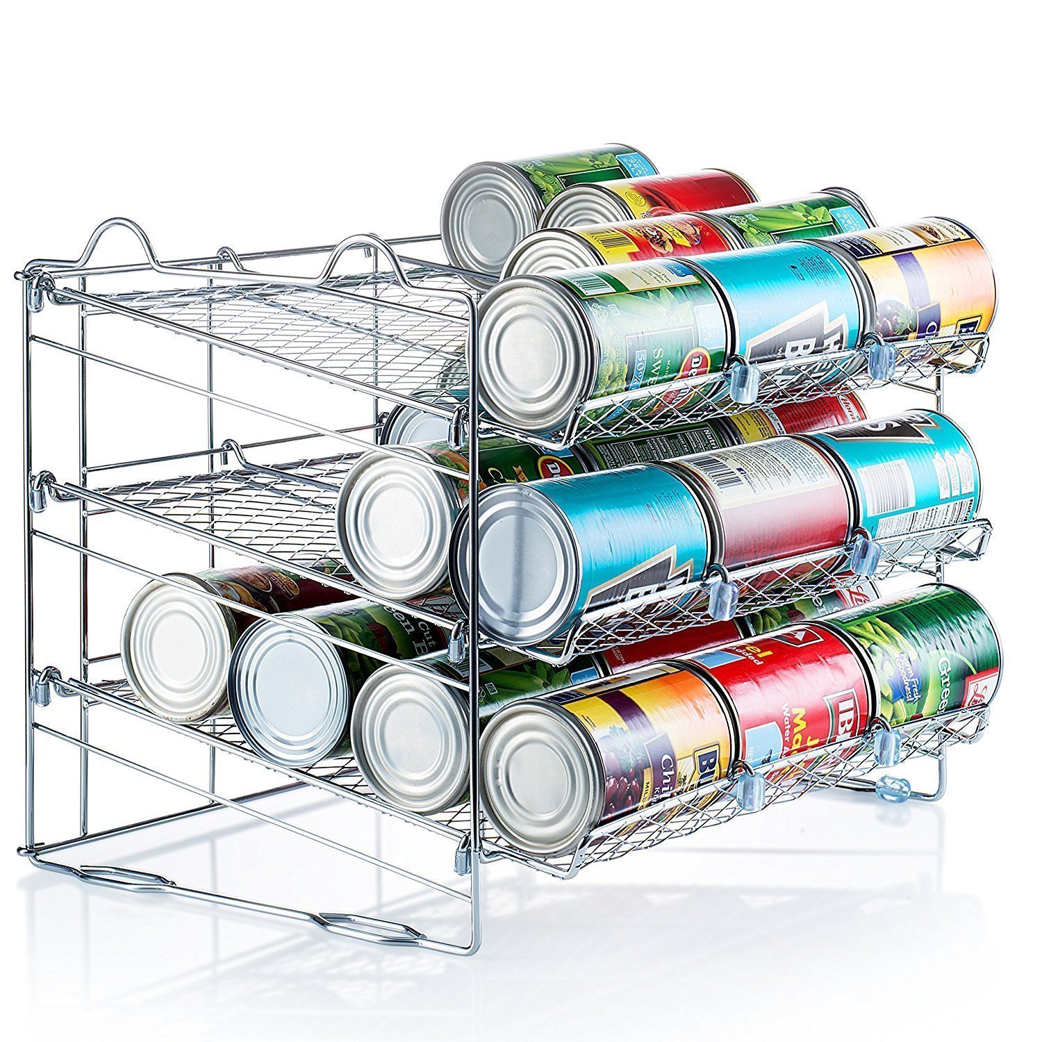 Sagler Chrome Stackable Can Organizer, Can Rack Holds up to 36 Cans, eBay