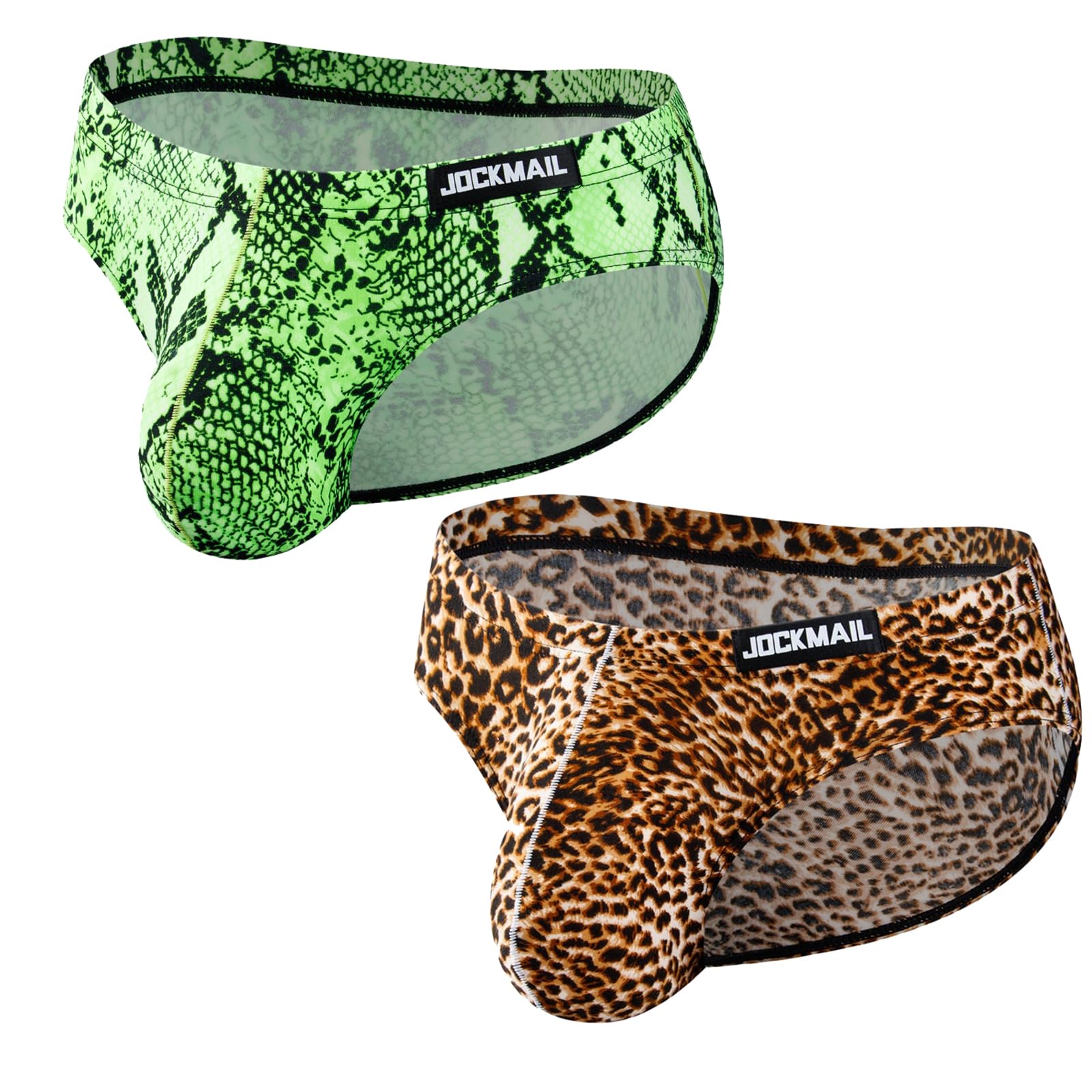 JOCKMAIL 2PCS/Pack Men's Leopard Print Underwear