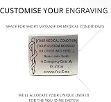 You ID Me Smartwatch Medical ID Tag 20mm Strap Anticoagulants Engraved Safety view 2
