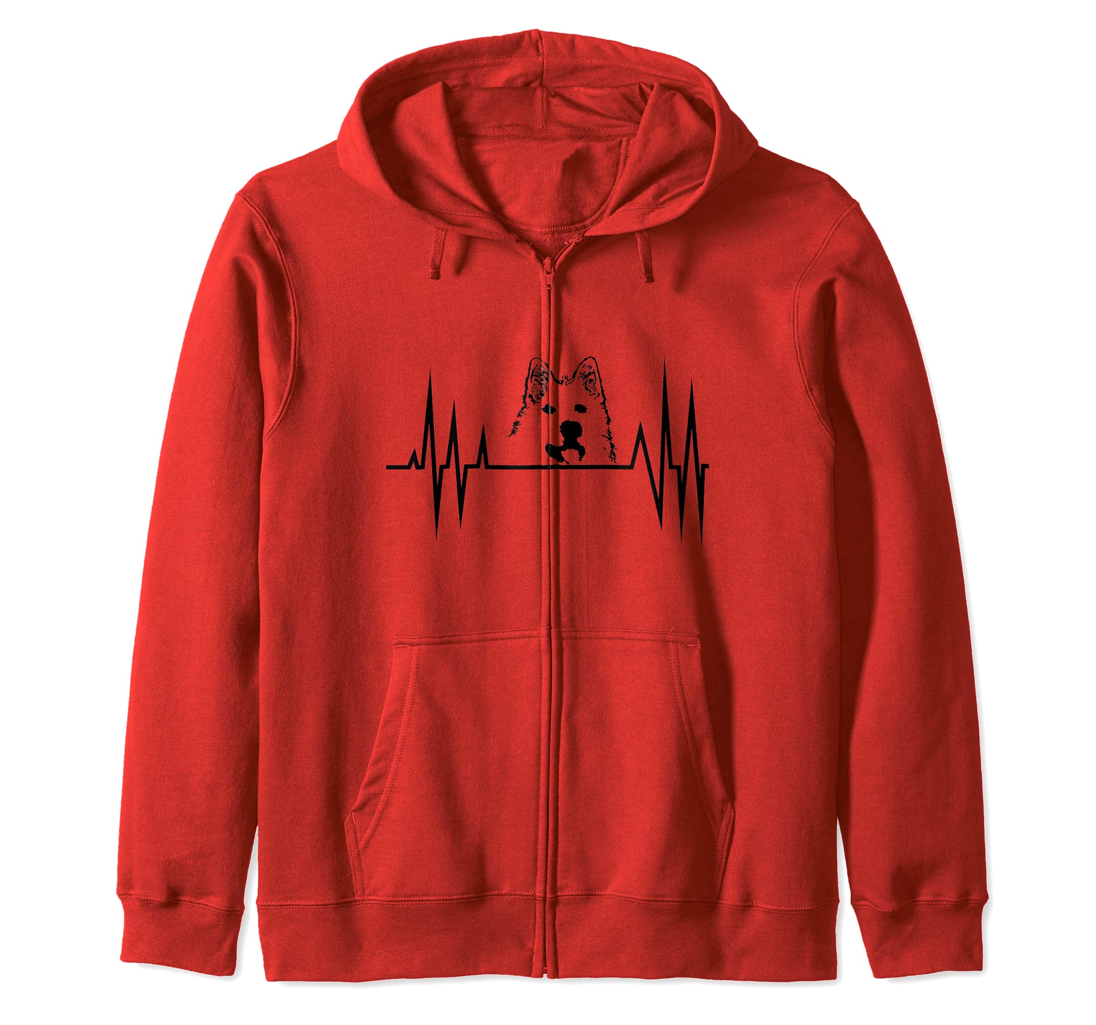 CHEBO, DOG, HEART LINE Zip Hoodie