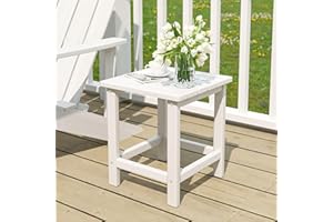 UDPATIO Outdoor Side Table for Patio, XL Square Adirondack Table Pool Composite Patio Table, HDPE End Tables for Outside Backyard, Pool, Indoor Companion Easy Maintenance