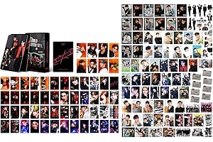 ShaoKun 55PCS Photocard and 100PCS Stickers Gift for Fan Collection (Black)