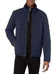 DKNY Men's Jon Quilted Stand Collar Puffer