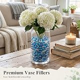 VGOODALL Glass Pebbles 120 Iridescent Gems Blue White Decor Inert view 3