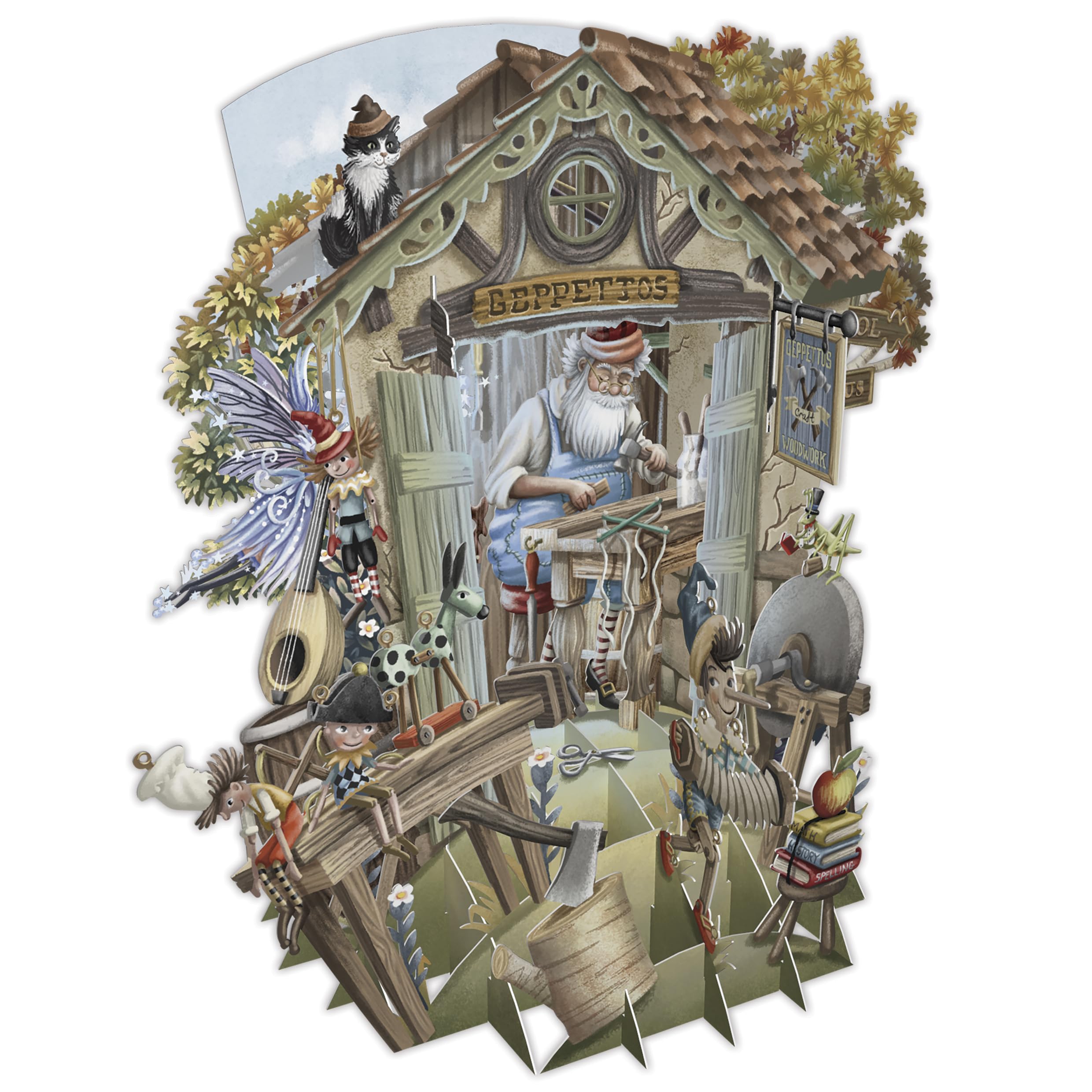Paper D'Art 3D Pop-up Card - Pinocchio - TW053