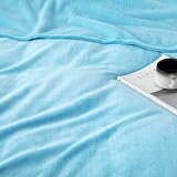 Moonlight20015 King Fleece Blanket 270x230 cm Soft Cozy 400 GSM Light Blue view 6