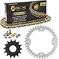 NICHE Drive Sprocket Chain Combo for Yamaha Raptor 700 YFZ450R Front 14 Rear 38 Tooth 520V-X X-Ring 98 Links
