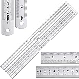 Lothee 6 Pieces Metal Yard Stick Meter Stick Large