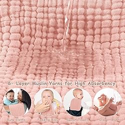 Looxii Muslin Burp Cloths 100% Cotton Muslin Cloths