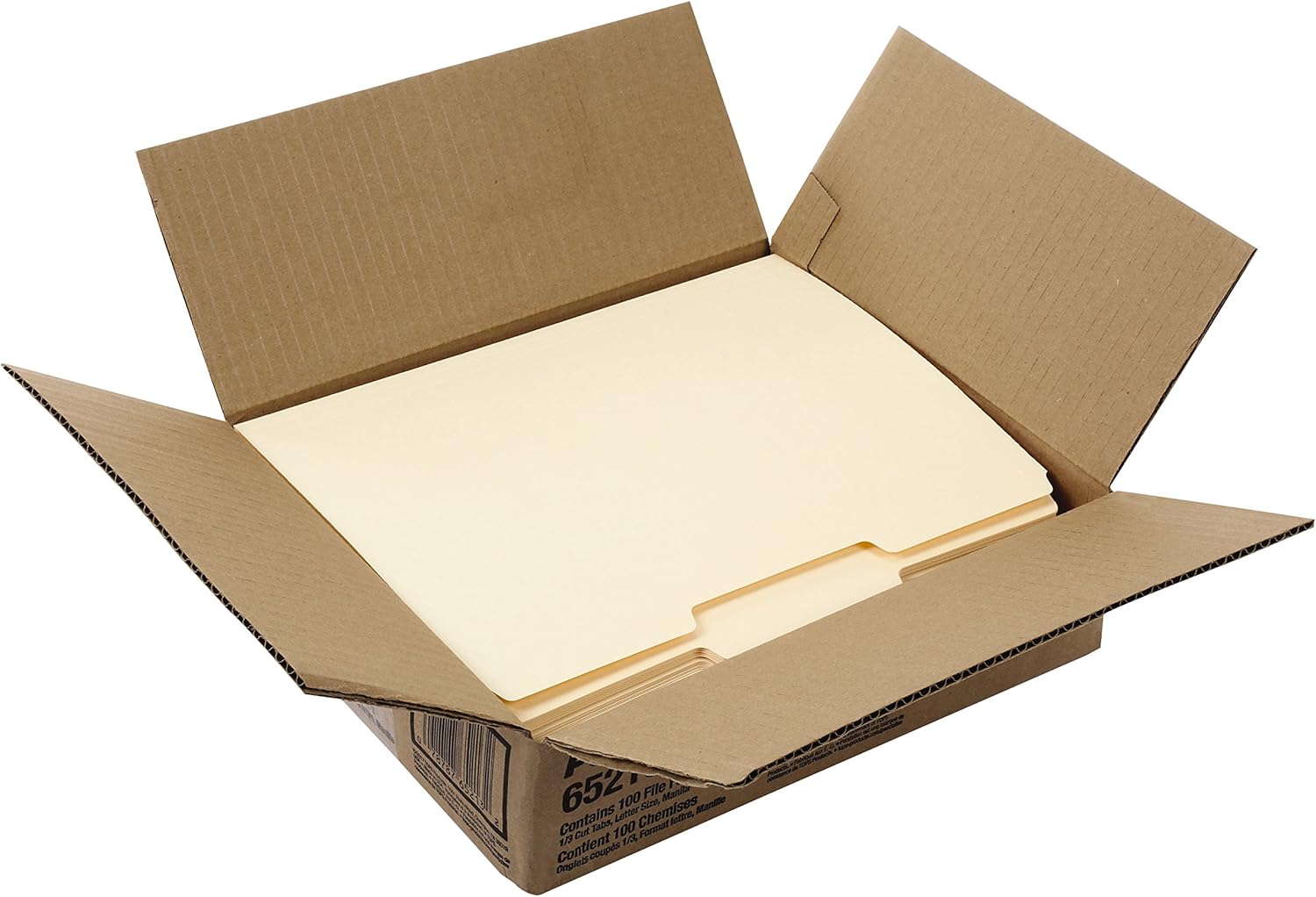 Pendaflex File Folders, Letter Size, 8-1/2" x 11", Classic Manila, 1/3-Cut Tabs in Left, Right, Center Positions, 100 Per Box (65213) : Office Products