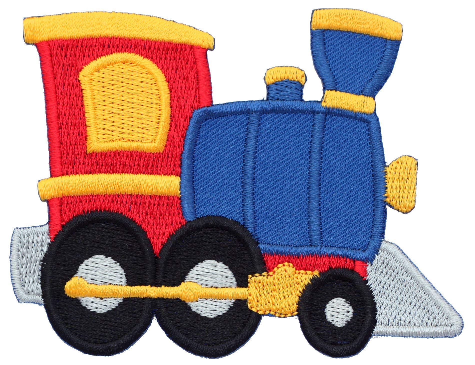 PatchMommy Train Iron-On Patch - Premium Embroidered, Washable - 2.75" x 3.5" - Durable Applique for Jackets & Backpacks