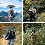 NEW-Vi Fishing Umbrella Hat 37.4” Oversized 7-Rib Anti-UV Waterproof Camouflage view 7