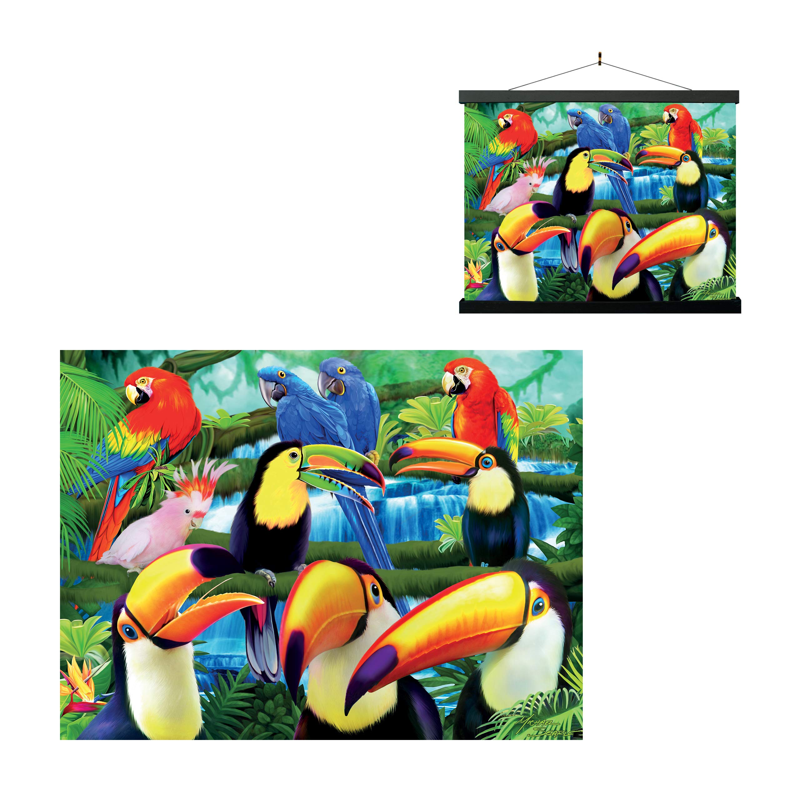 3D LiveLife Lenticular Wall Art Prints - Toucan Paradise from Deluxebase. Unframed 3D Tropical Bird Poster. A perfect wall filler. Original artwork licensed from renowned artist, Michael Searle โ image 1