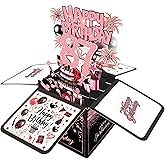 Joycard 87th Birthday Card, 87th Birthday Decorations for Women, Happy Birthday 3D Cards for 87 Year Old Grandma, Birthday Gift Box for Mother