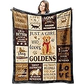 Peliny Chrid Golden Retriever Gifts Blankets 60"X50", Golden Retriever Christmas/Birthday Gifts for Women/Lovers Decor Throw