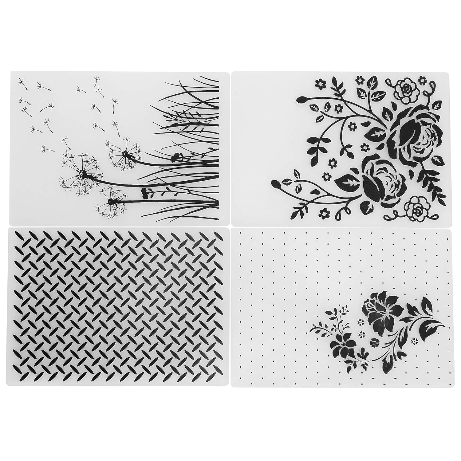 Embossing Folders, DIY Embossing Folder 4Pcs for Scrapbooks for Cards