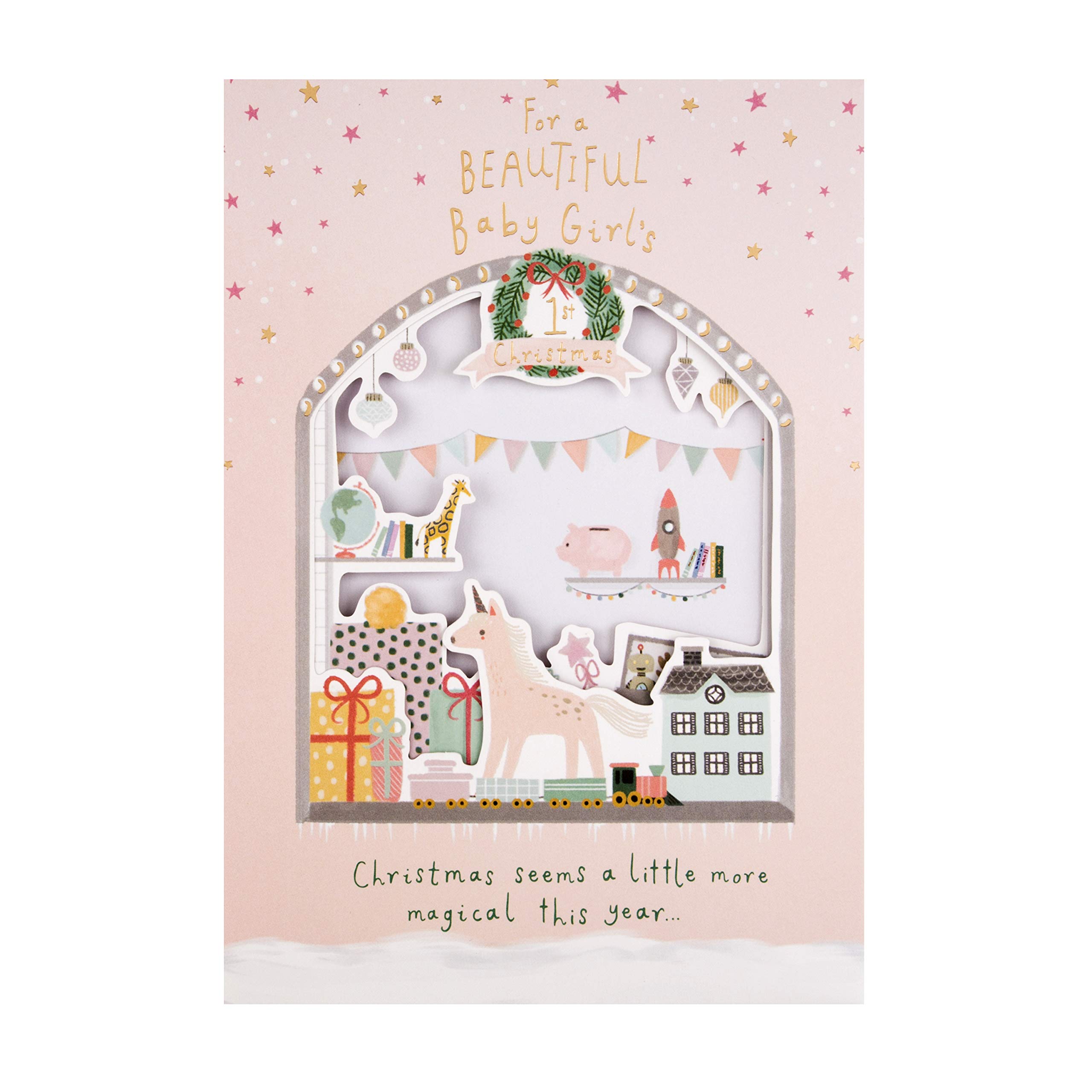 Hallmark Baby Girl's 1st Christmas Card
