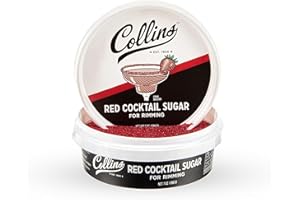 Collins Red Cocktail Sugar, Enhance Daiquiris, Cosmopolitans, Margaritas, Cocktail Drinks, Glass Rimming Sugar for Cocktails 