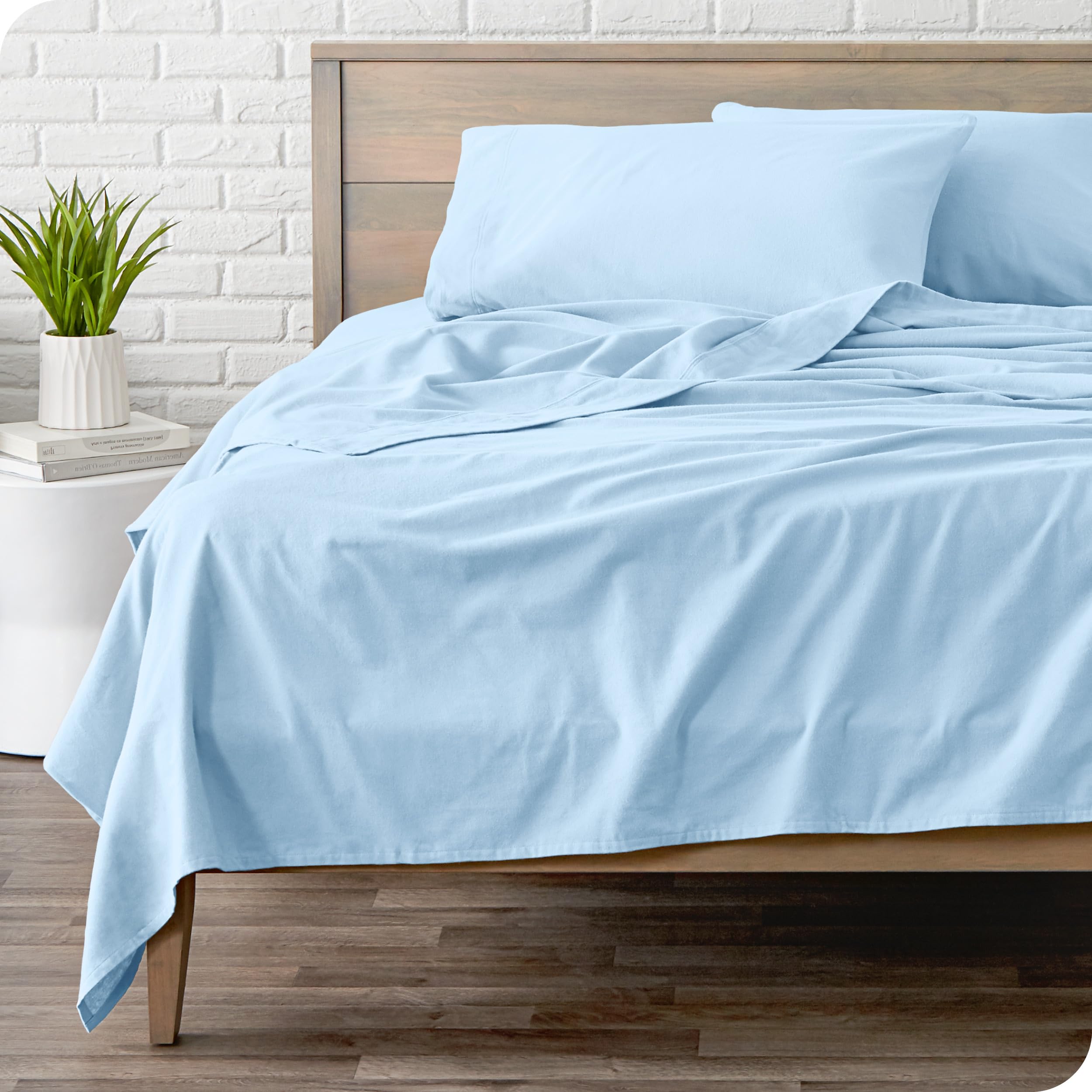 Bare Home Flannel Sheet Set 100% Cotton Twin Extra